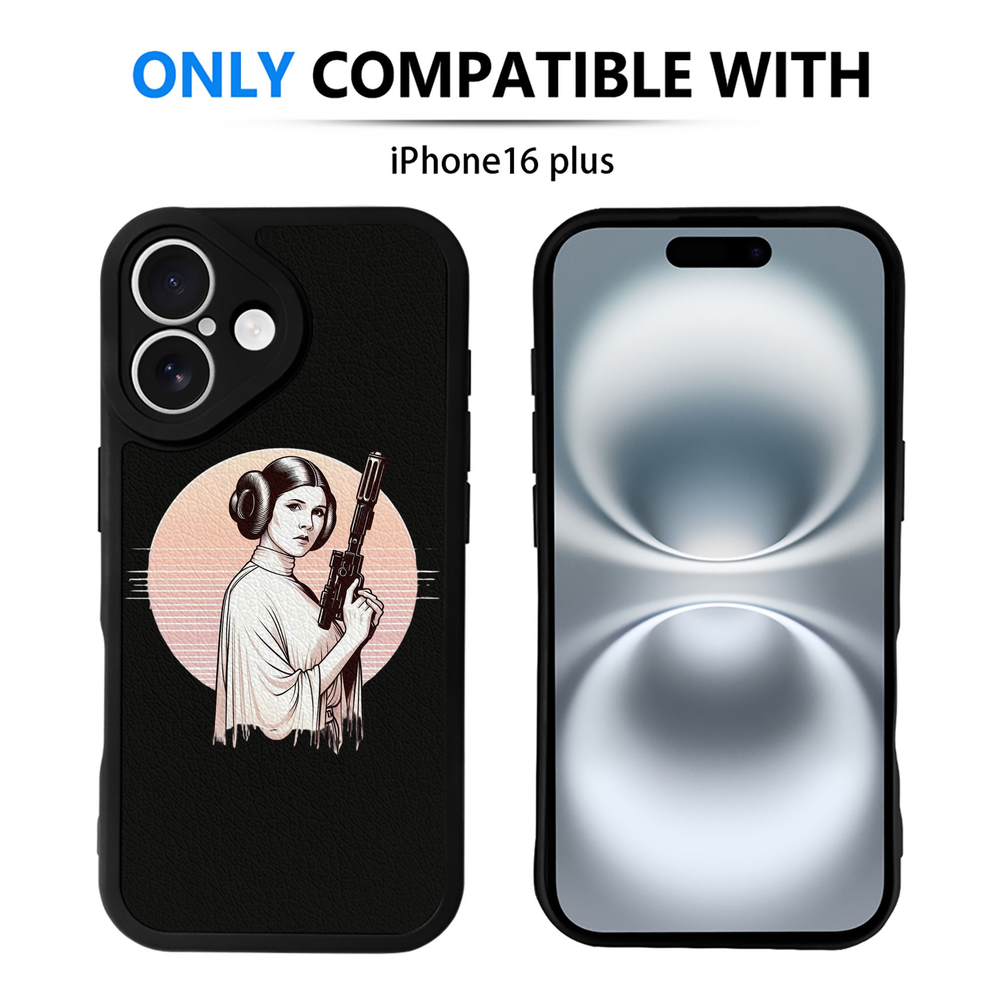（画像用） スター・ウォーズ Star Wars 【iPhone 16シリーズ対応】シリコンスマホケース（レザー調） 材質：シリコン